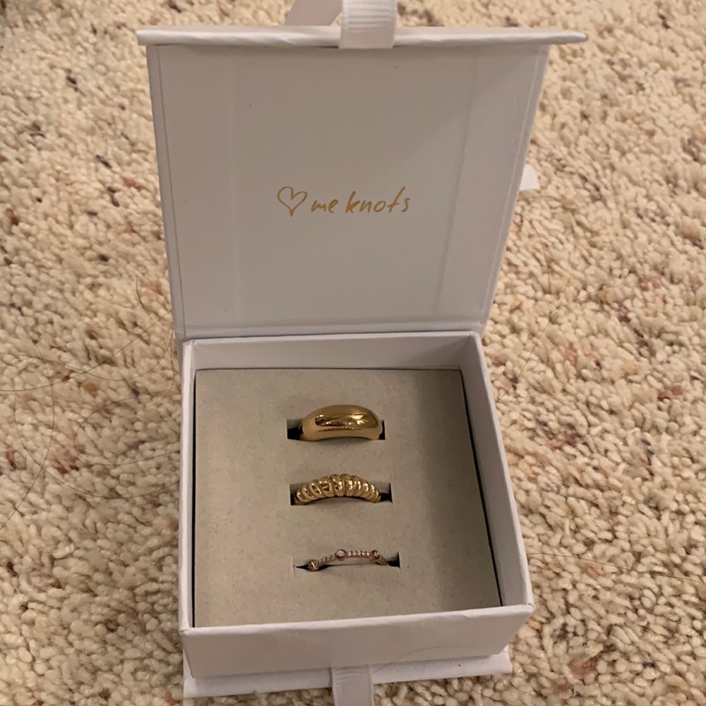 Love me knots ring set size 5-6